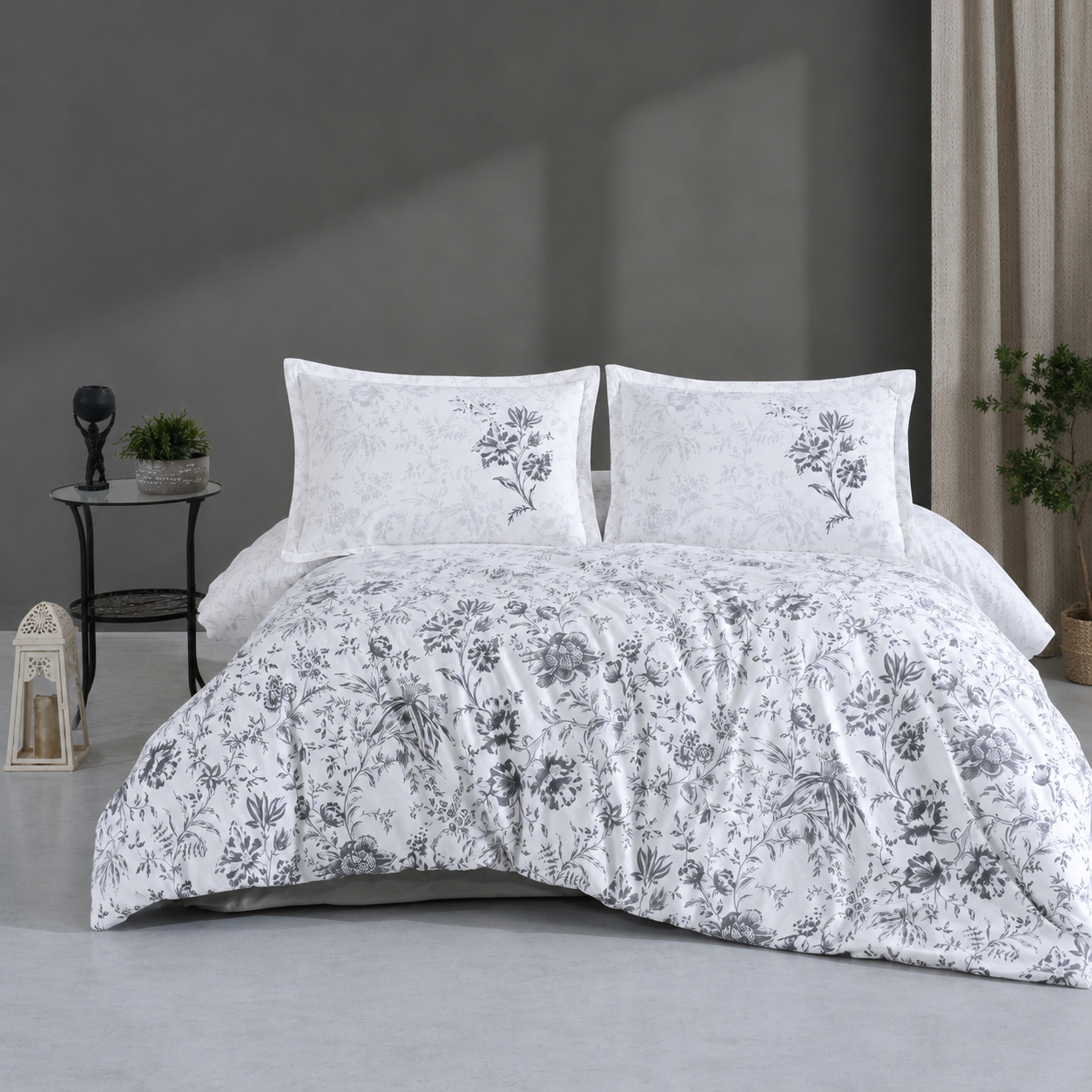 Lavella Sude Ranforce Bettwäsche-Set 200 x 220 cm, 4-teilig – Weiß – Kadoland Home