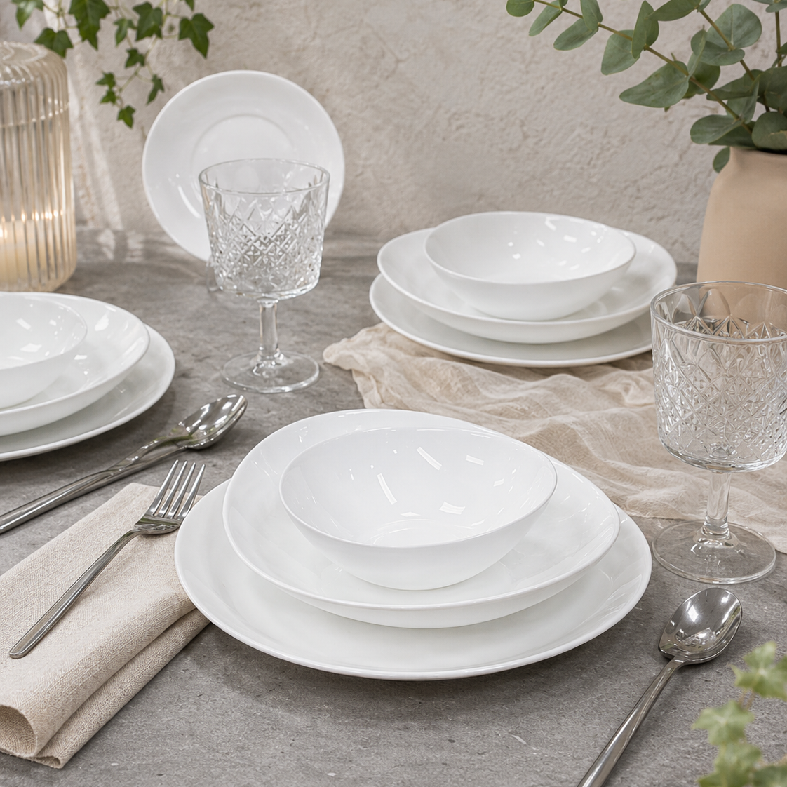 Karaca White Pure 48-teiliges Geschirrset