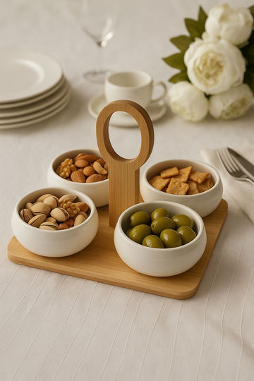 Bavary Chubby 4-delige Snackplank / 4lü Sunum Seti