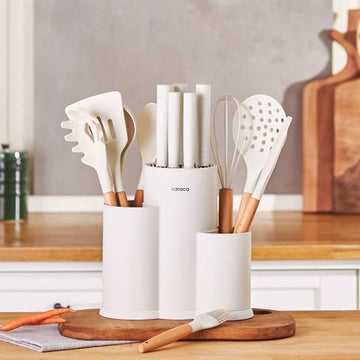 Karaca Burby 14-delige Messenset Crème