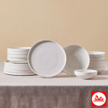 Karaca Felix dinerset voor 6 personen, 18-delig, porselein, wit / Levertijd 3 weken