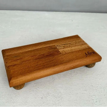 MİEN Misket ayaklı ahşap sunumluk yağdanlık altı