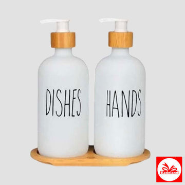 Mien Beyaz İkili Sıvı Sabunluk Seti / Beyaz / 2069701-W