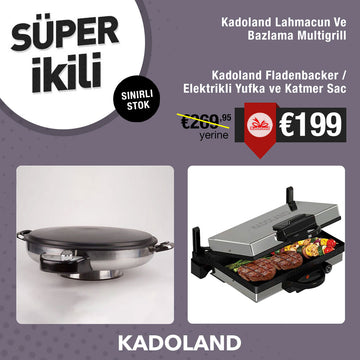 Kadoland Lahmacun Ve Bazlama Multigrill (Teslimat/Levering/Delivery: Aralik/December 2025) + Kadoland Fladenbacker / Elektrikli Yufka ve Katmer Sac