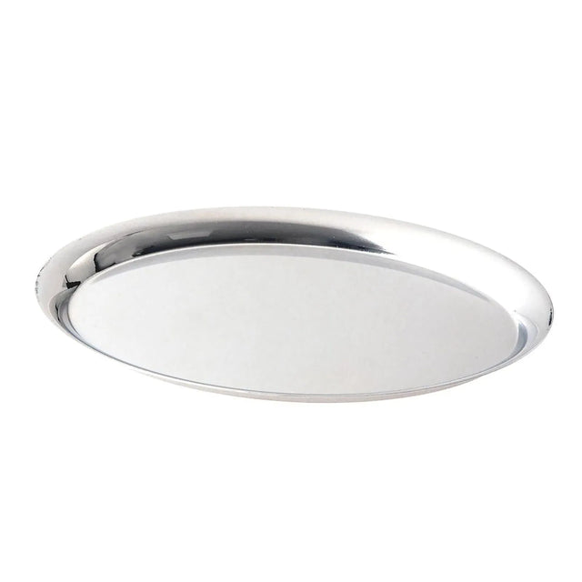 Jumbo Timeless Oval Stainless Steel Tray, 18xm25cm, Silver