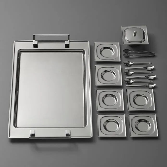 Jumbo Pluto 16 Parça 6 Kişilik Çelik Çay Seti