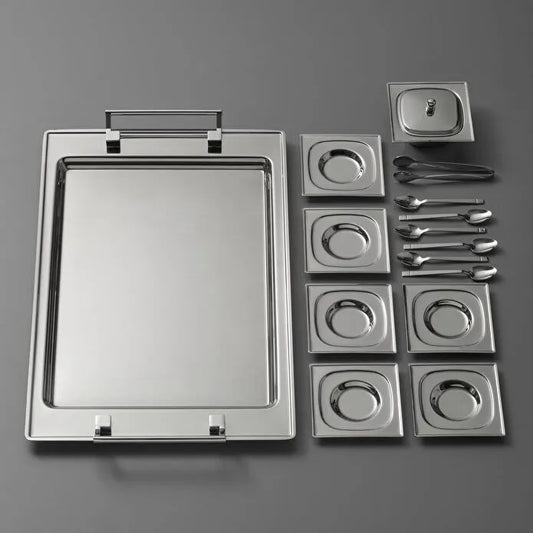 Jumbo Pluto 16 Parça 6 Kişilik Çelik Çay Seti