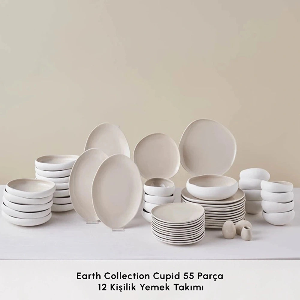 Karaca Earth Collection Cupid 55 Parça 12 Kişilik Yemek Takımı