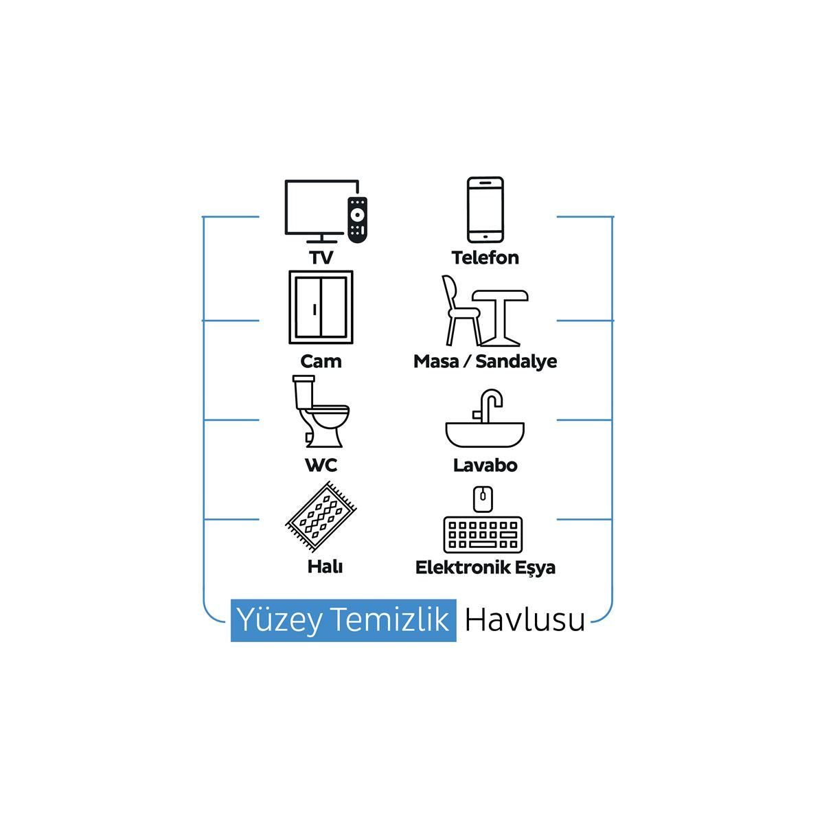 Sleepy Easy Clean Premium Çamaşır Suyu Katkılı Yüzey Temizlik Havlusu Mendili 6x100 (600 Yaprak)