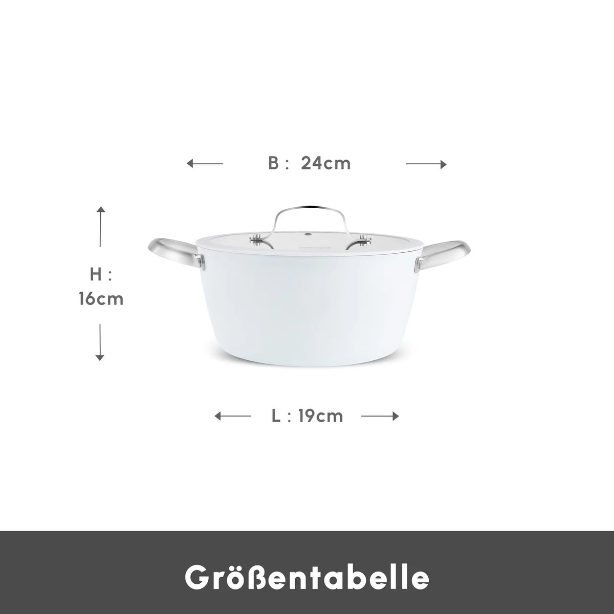 Karaca Swiss Crystal Almond Cream Paslanmaz Çelik Saplı Tencere 24 cm