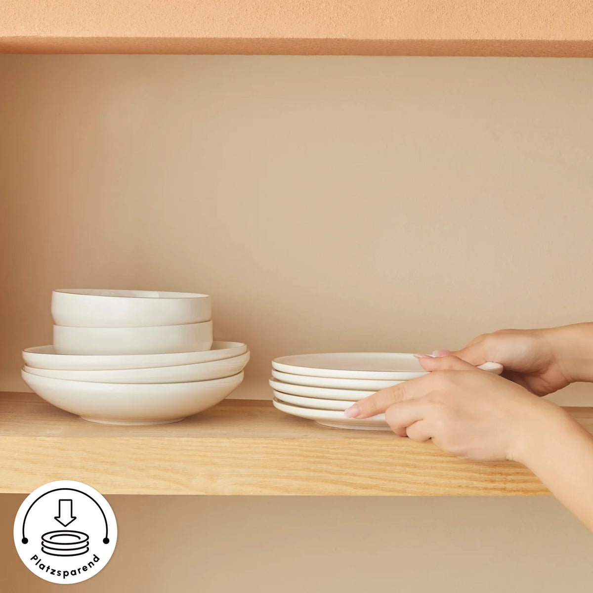 Karaca Stream Bone Meridian servies voor 6 personen, 24-delig, goudkleurig