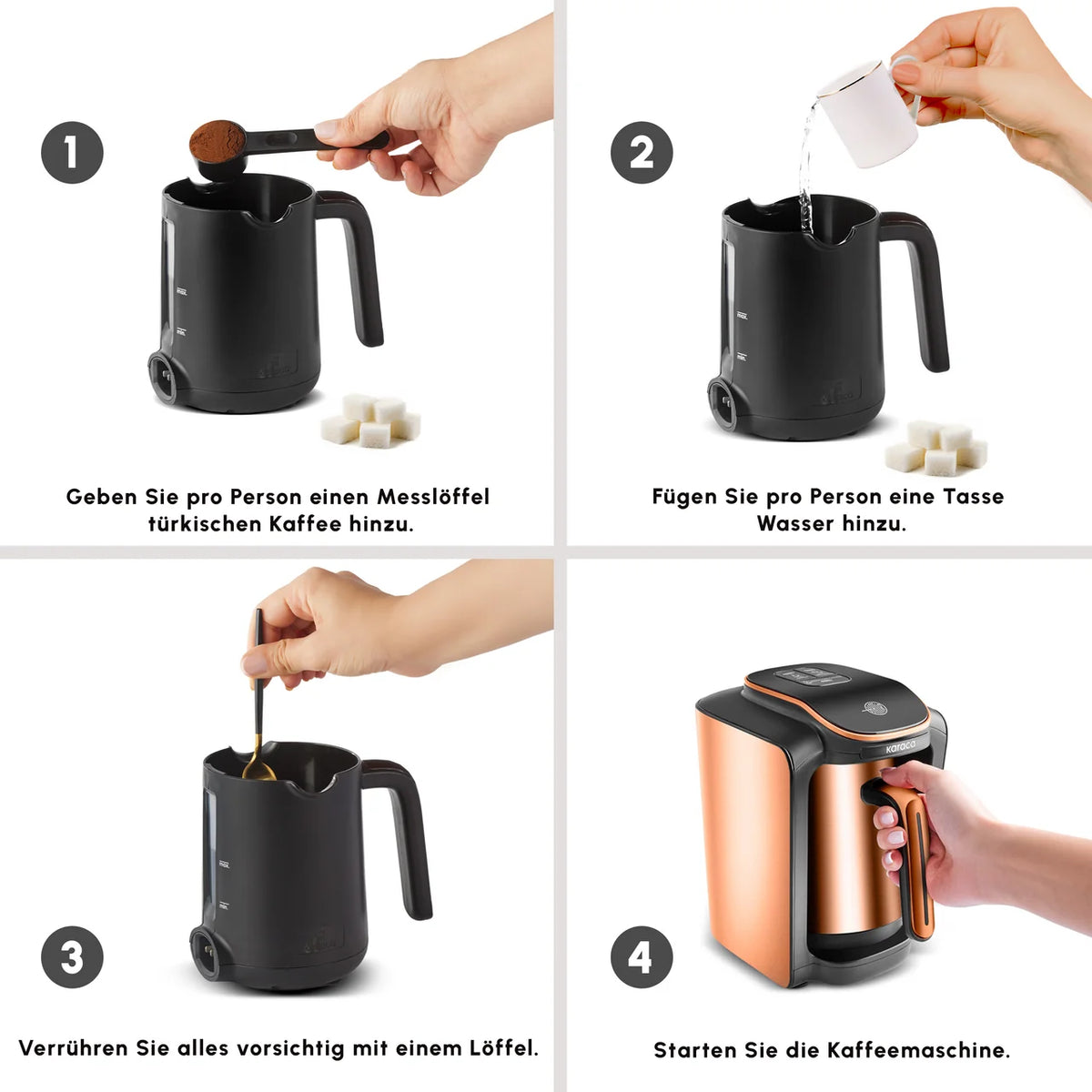 Karaca Hatır Neo Inox Türk Kahve Makinesi, 735 W, 300 ml, Bronz