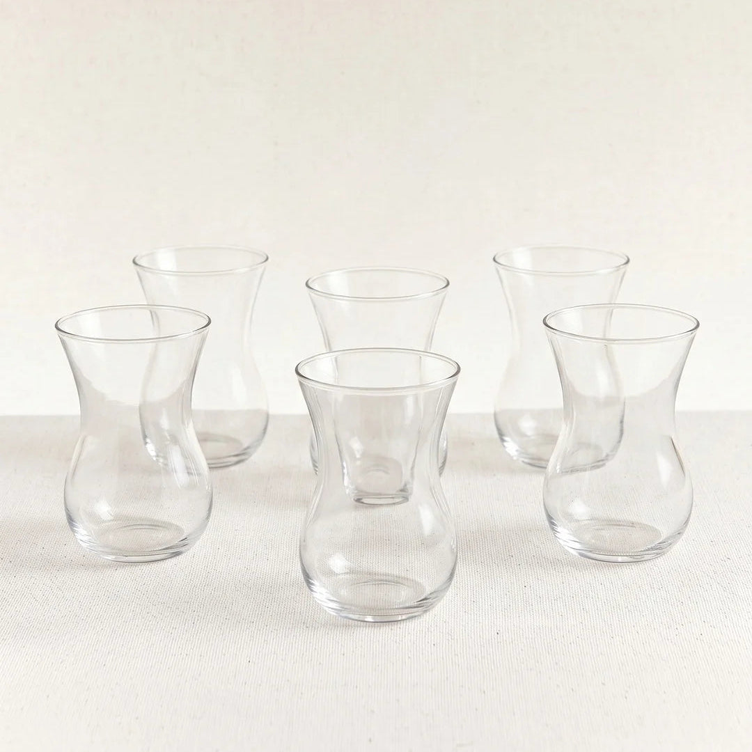 Paşabahçe Beykoz 64041 Set da 6 bicchieri da tè in cristallo
