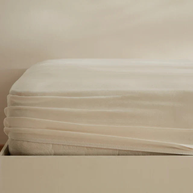 Karaca Home Jersey-Bettlaken, 140 x 200 + 30 cm, Creme