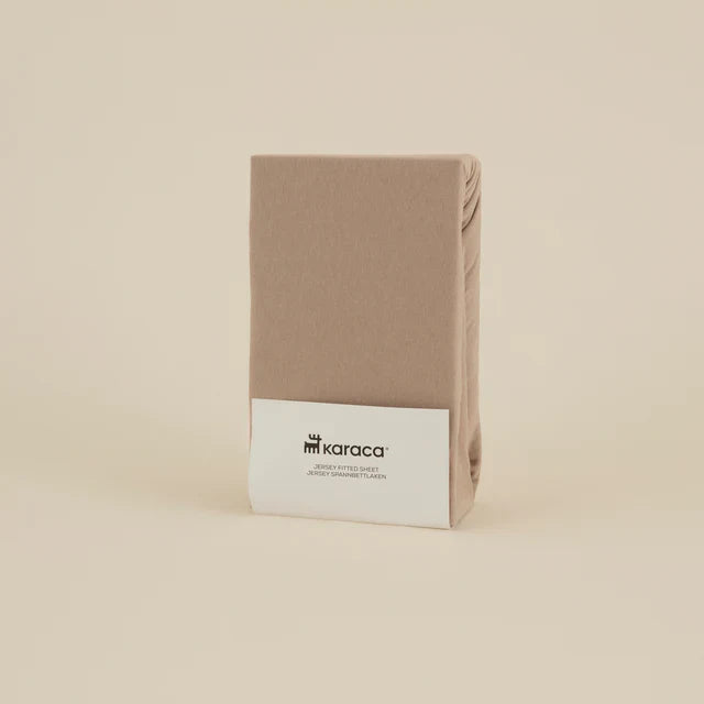 Karaca Home Jersey hoeslaken, 140 x 200 + 30 cm, beige