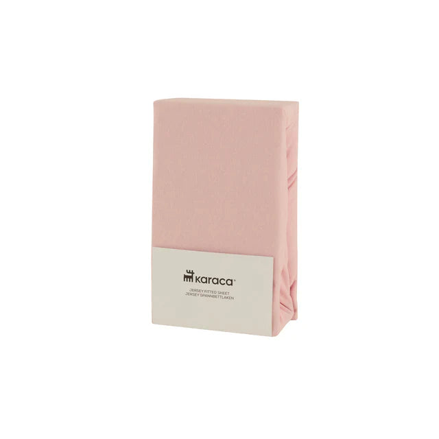 Karaca Home Jersey-Bettlaken, 100 x 200 + 30 cm, Altrosa