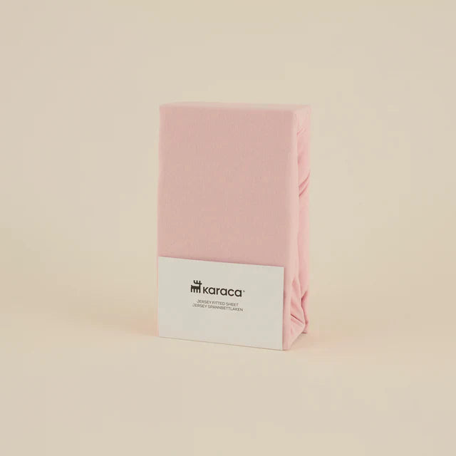 Karaca Home Jersey-Bettlaken, 100 x 200 + 30 cm, Altrosa