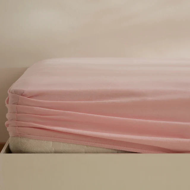 Karaca Home Jersey-Bettlaken, 100 x 200 + 30 cm, Altrosa