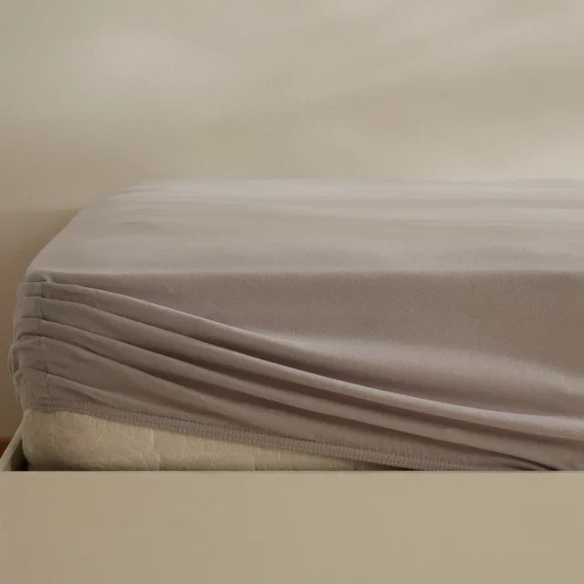Karaca Home Jersey-Spannbetttuch, 120 x 200 + 30 cm, Grau
