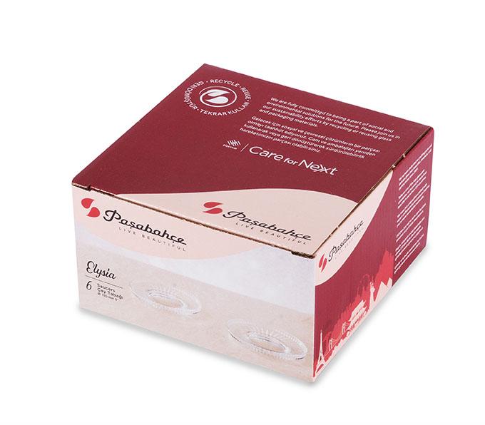 Paşabahçe 54771 Elysia Nieuw model, set van 6 theeschoteltjes