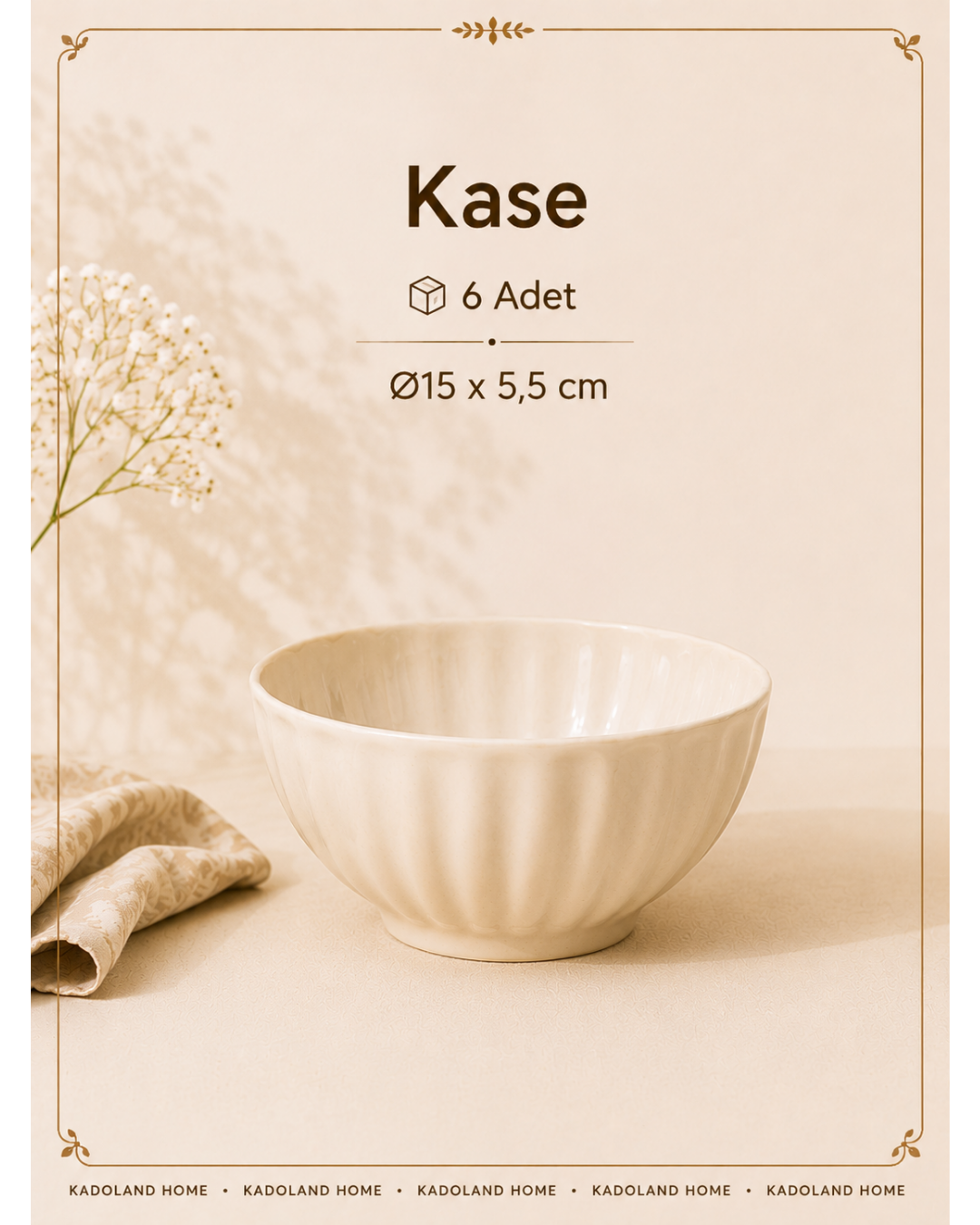 Bricard Remy 27-teiliges Porzellan-Geschirrset | Weiß – Taupe | Für 6 Personen
