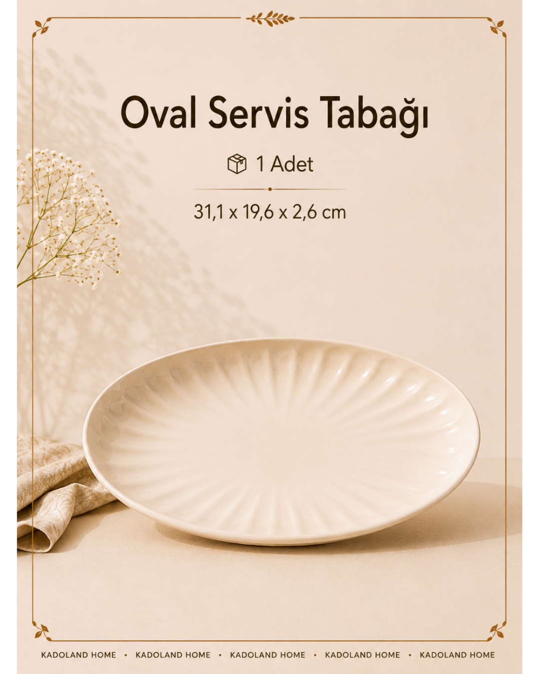Bricard Remy 27-teiliges Porzellan-Geschirrset | Weiß – Taupe | Für 6 Personen