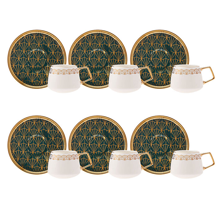 Karaca Verde koffieservies voor 6 personen, 100 ml
