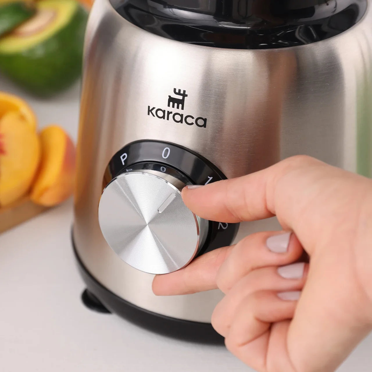 Karaca Inox 1,5-Liter-Smoothie-Mixer mit Glasbehälter