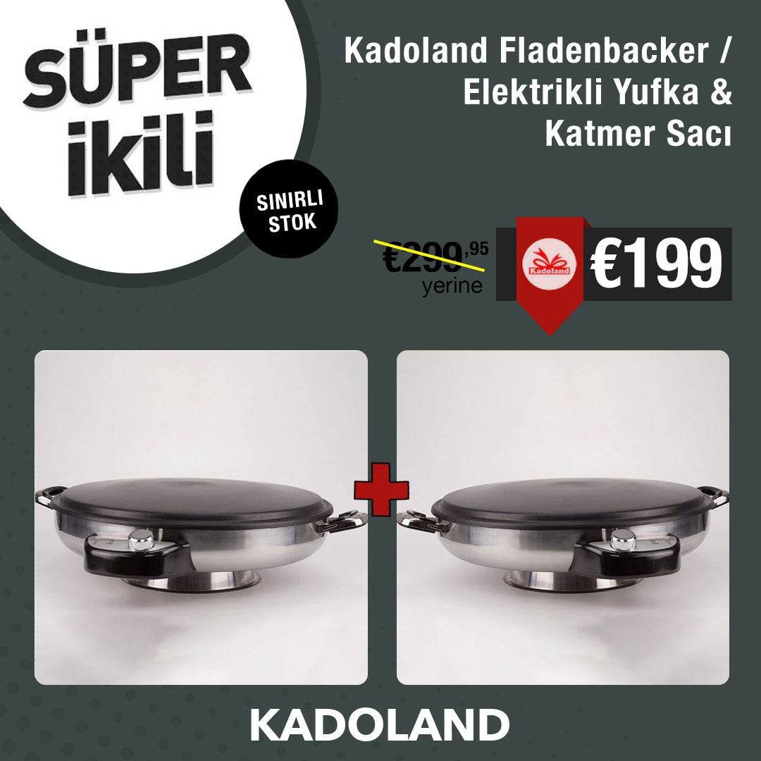 2x Kadoland Fladenbacker / Elektrikli Yufka ve Katmer Sac