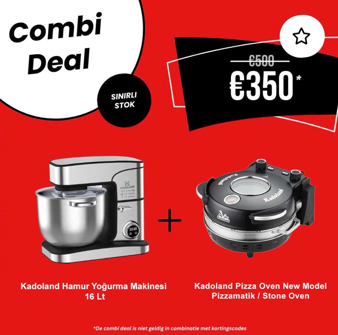 Kadoland Super Set - 16 Liter Keukenmixer (Teslimat/Levering/Delivery: 6 hafta/weeks) + Kadoland Pizza Oven / Tasfirin  (Teslimat/Levering/Delivery: 6 hafta/weeks)