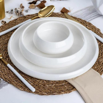Bavary Chubby 24 Parça Beyaz Porselen Yemek Takımı