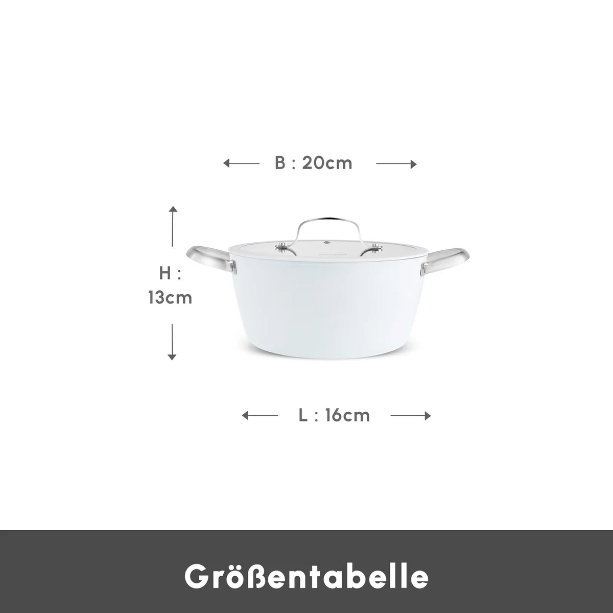 Karaca Swiss Crystal Almond Cream Kulplu Tencere 20 cm