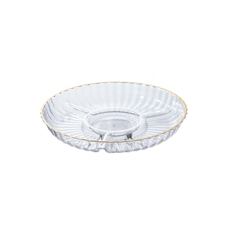 PLASTİK SERVİS TABAĞI CNR77-1 | Ø28 CM – 4 BÖLMELİ ALTIN