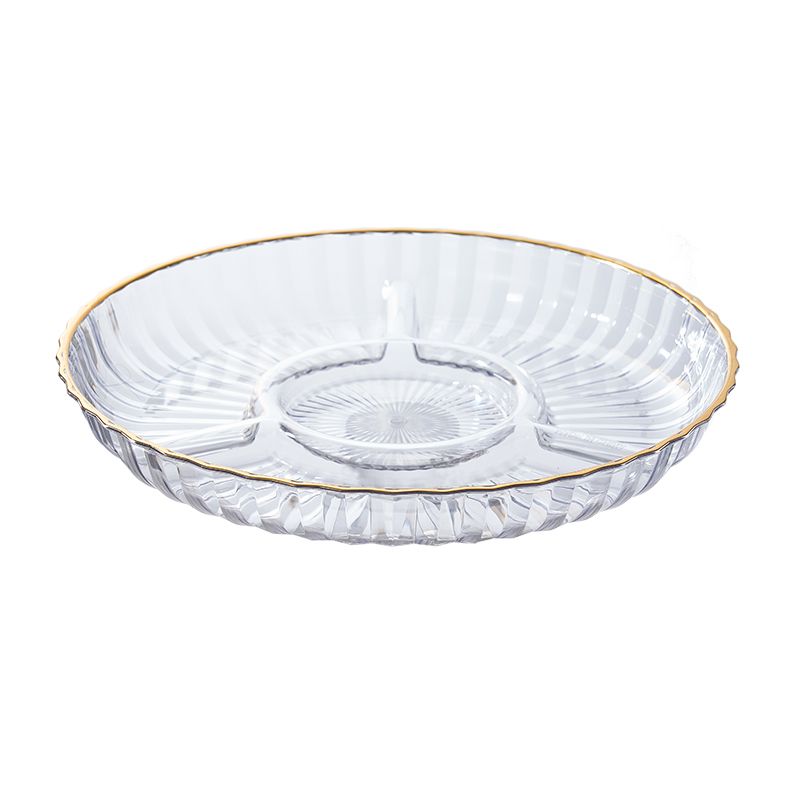 PLASTİK SERVİS TABAĞI CNR79-1 | Ø38 CM – 4 BÖLMELİ ALTIN