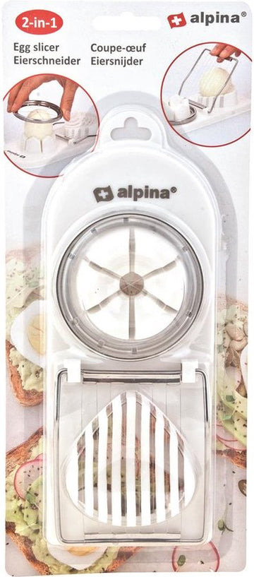 Alpina Eiersnijder 2 in 1 - Wit / Yumurta Dilimleyici 2'si 1 Arada Beyaz