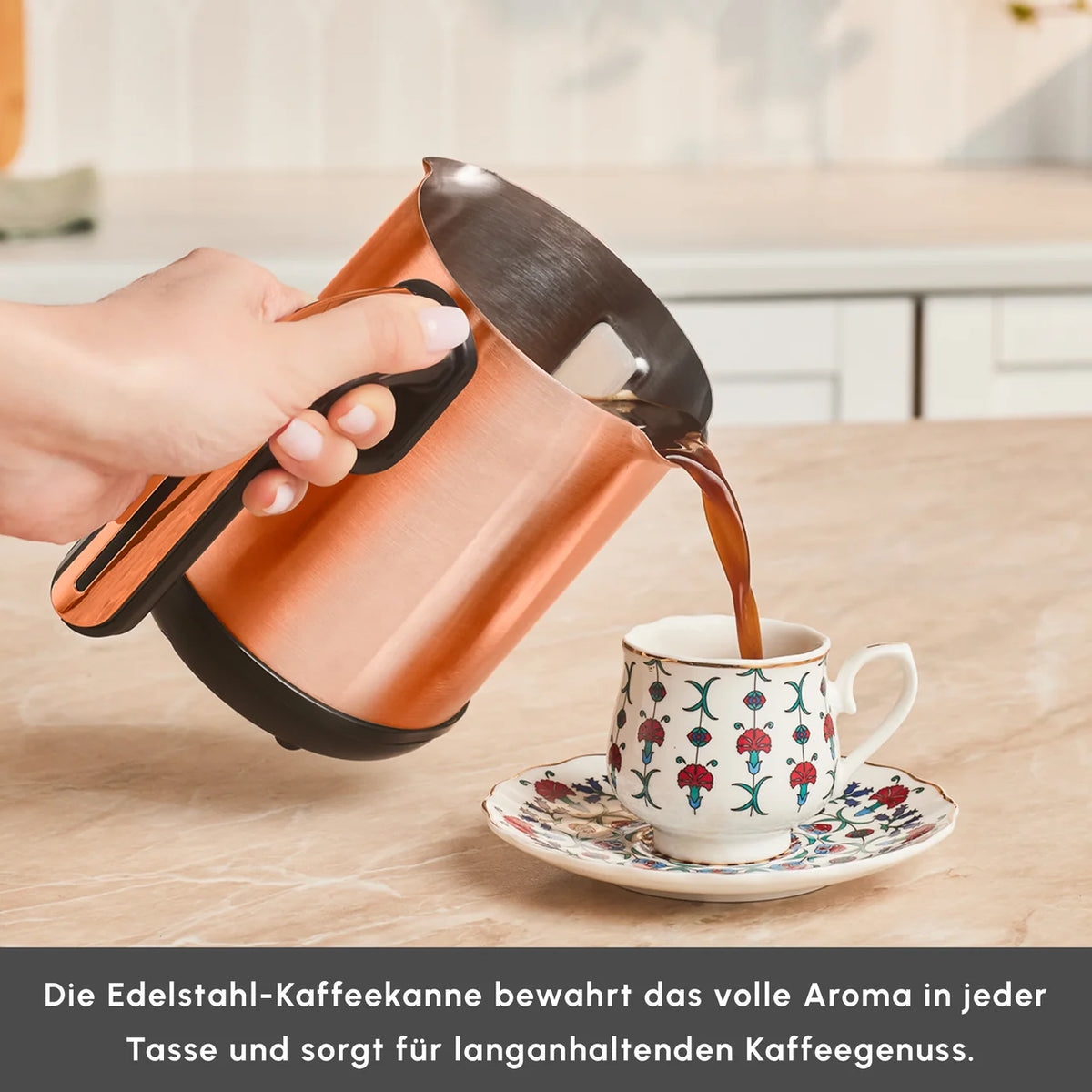Karaca Hatır Neo Inox Türk Kahve Makinesi, 735 W, 300 ml, Bronz