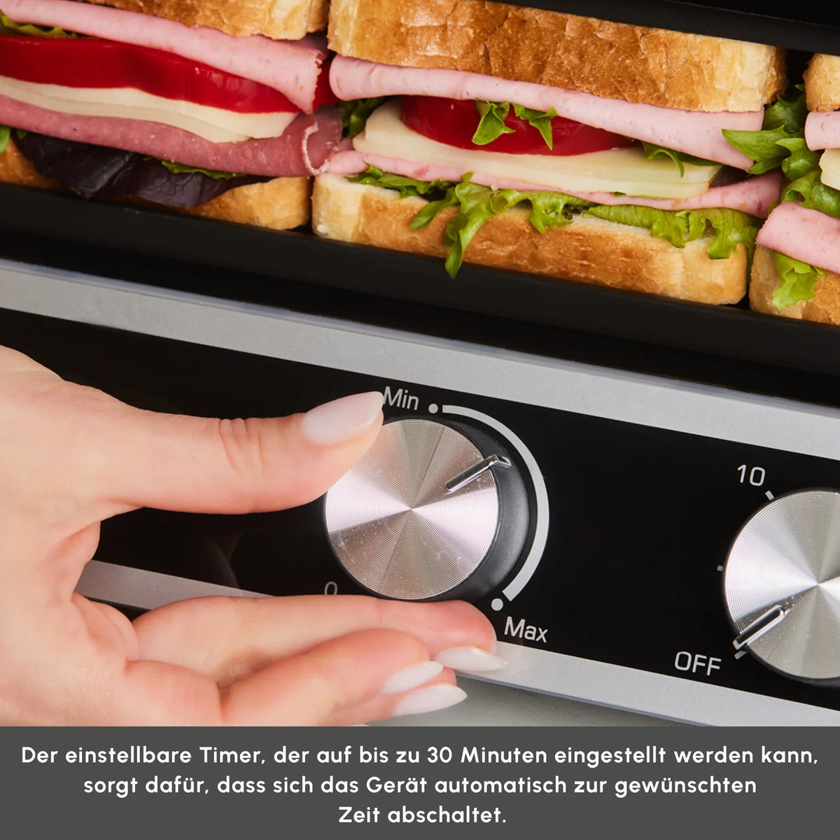 Karaca Nova Grill 6 Dilim Kapasiteli Inox Gövdeli Zaman Ayarlı Izgara ve Tost Makinesi 2000W