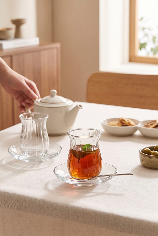 Juego de té Paşabahçe Linka de 12 piezas