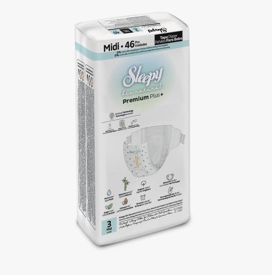 Sleepy Bio Natural luier nr. 3 (4-10 kg) - 46 stuks