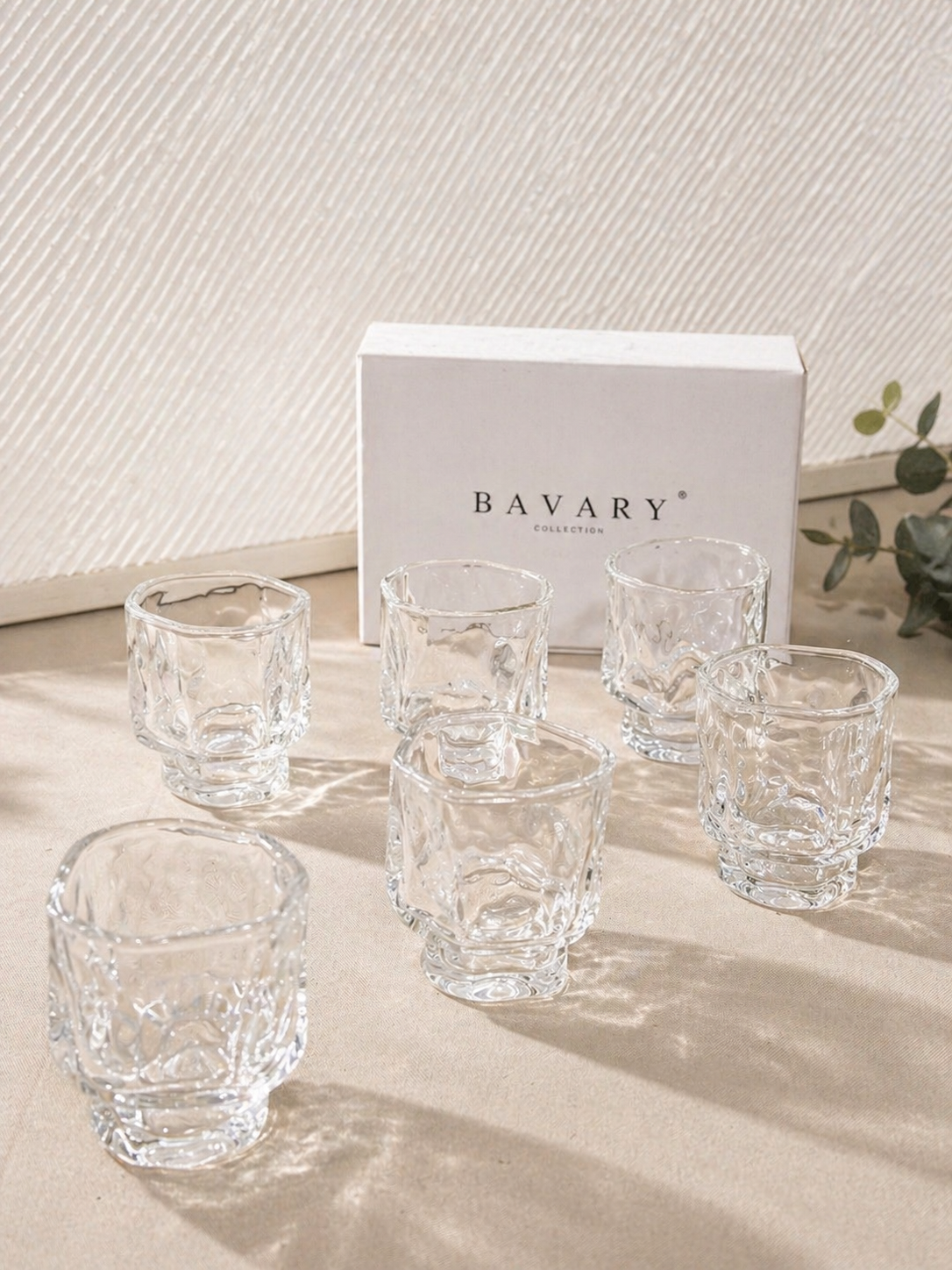 Lot de 6 verres en verre Bavary Sakura