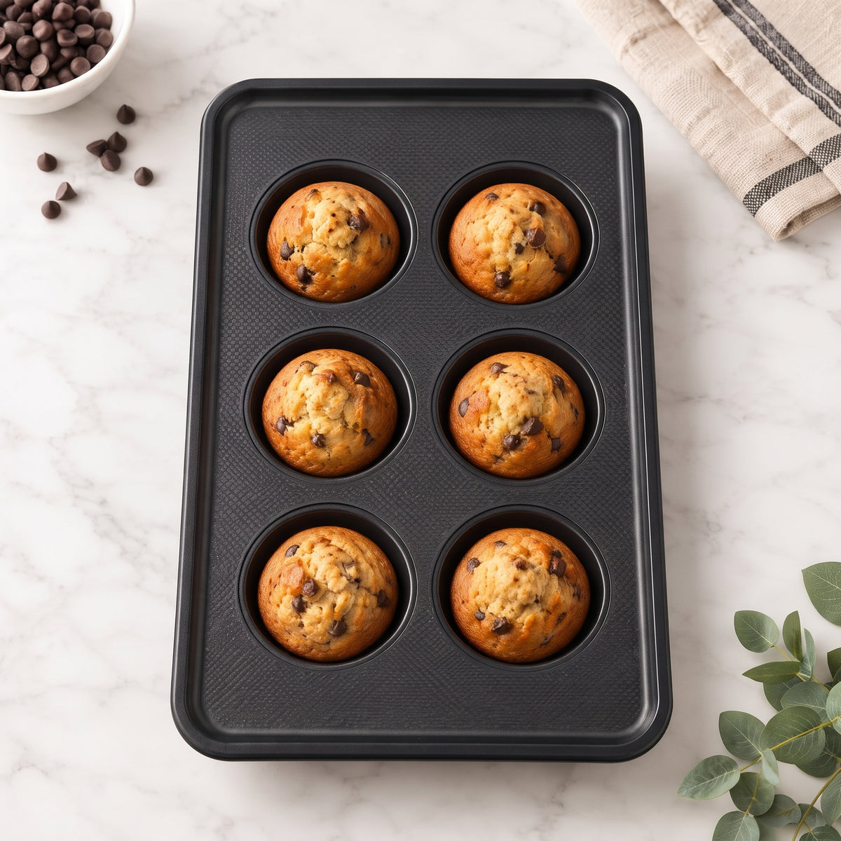 6’lı Muffin Kek Kalıbı Yapışmaz Kaplama 34 x 21 x 3,5 cm