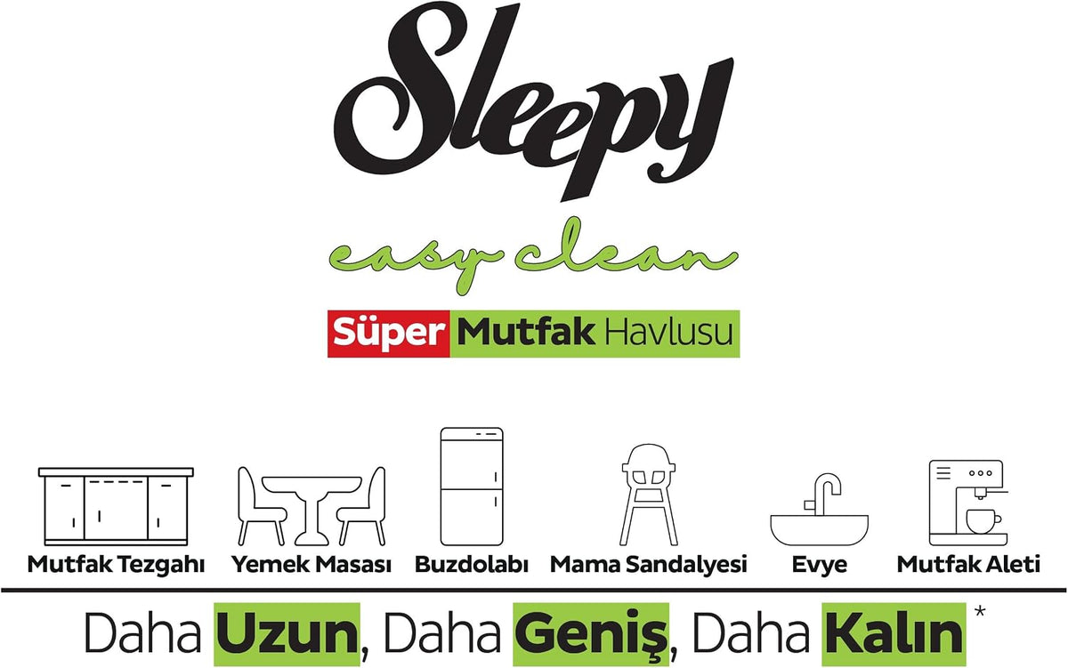 Sleepy Easy Clean Süper Yüzey Temizlik Mutfak Havlusu&Mendili Bergamot Yağlı 50 Yaprak