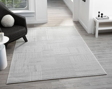 Kadoland Elyse D474A Gri Geometrik Desenli Halı - ürün görseli 1