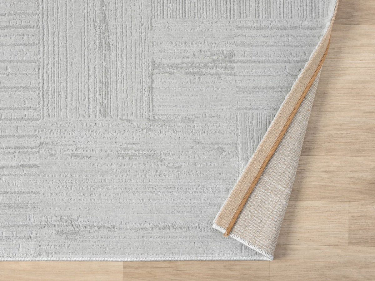 Kadoland Elyse D474A Gri Geometrik Desenli Halı - ürün görseli 4