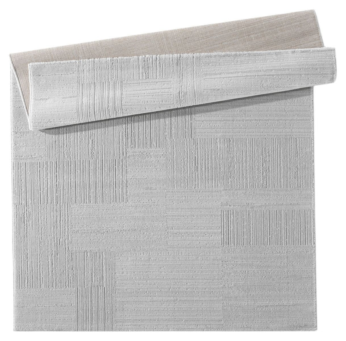 Kadoland Elyse D474A Gri Geometrik Desenli Halı - ürün görseli 5