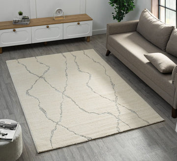 Kadoland Luna D320A Krem Dalga Desenli Halı - ürün görseli 1