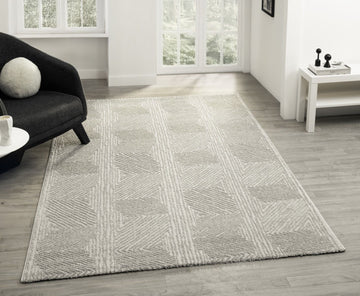 Kadoland Nova D234A Gri Geometrik Desenli Halı - ürün görseli 1