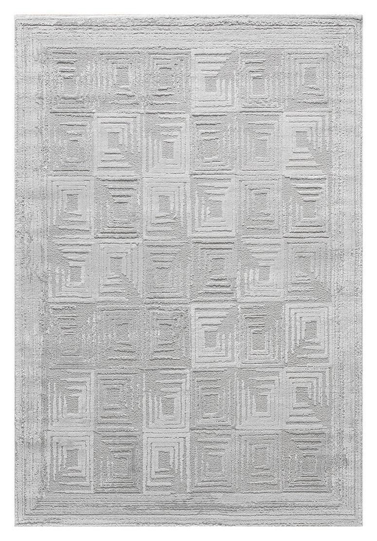 Kadoland Liva D761A Açık Gri Geometrik Desenli Halı - ürün görseli 2