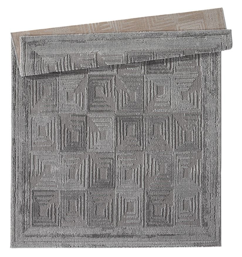 Kadoland Liva D761A Gri Geometrik Desenli Halı - ürün görseli 3
