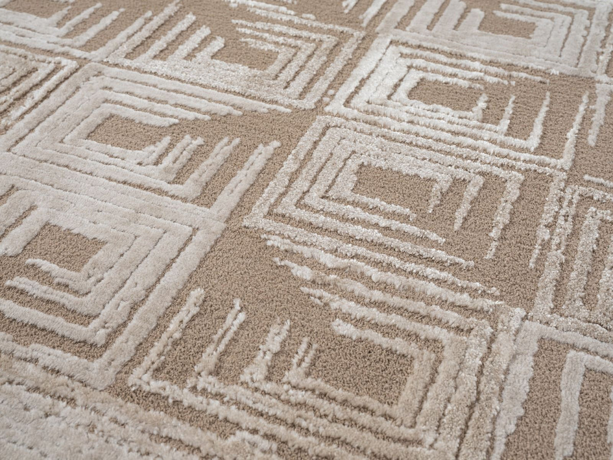 Kadoland Liva D761A Vizon Geometrik Desenli Halı - ürün görseli 6